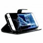 For Samsung Galaxy S7 Edge Case Leather Wallet Card Holders Fashion Pen Black