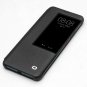 For Huawei Mate 20 Pro Case Slim Folio Genuine Leather with View Window Black