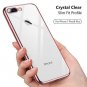 For iPhone 7/8 Plus Case Crystal Clear Transparent Soft Cover Slim Rose Gold