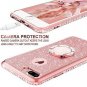 For iPhone 7/8 Plus Case Glitter Cute Girly Diamond Rhinestone Protective Pink