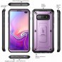 For Samsung Galaxy S10 Plus Case FullBody Dual Layer Rugged with Holster Purple