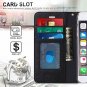 For Apple iPhone 6s/6 Plus Wallet Case Luxury Genuine Leather Card Slots Black