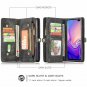For Galaxy S10 Plus Case Wallet Detachable Folio Magnetic Premium Leather Black