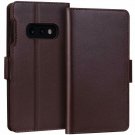 For Samsung Galaxy S10e Case Handcrafted Wallet Flip Folio Kickstand Brown