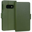 For Samsung Galaxy S10e Case Handcrafted Wallet Flip Folio Kickstand Green
