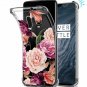 For Oneplus 6TOnePlus 6T Case Shock Absorption Flexible TPU Rubber Clear Flower