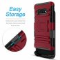For Samsung Galaxy S10e/S10 Lite Case Clip Shock Absorption Heavy Duty PC-Red