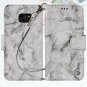 For Samsung Galaxy S7 Edge Case PU Leather Wallet Wrist Strap Credit Card marble