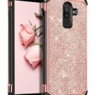 For Galaxy J8 2018 Case 2 in 1 Slim Bing Hybrid Hard PC Soft Rubber Rose Gold