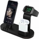 Wireless Charging Stand  Aluminum 4 Watch Charging Stand for AirPods Black