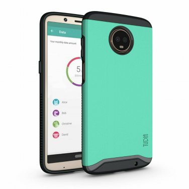 For Motorola Moto Z3/Z3 Play Case Protection Rugged but Slim Dual Layer Mint