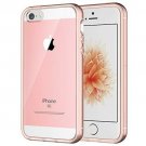 iPhone 5/5S/SE Case Shock-Absorption Bumper Anti-Scratch Clear Back Rose Gold
