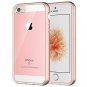 iPhone 5/5S/SE Case Shock-Absorption Bumper Anti-Scratch Clear Back Rose Gold