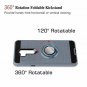 For LG G7 ThinQ Case with HD Screen Protector Degree Rotating Ring Holder Metal