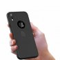 For iPhone XR Case Ultra-Thin Slim Soft Full Protective Anti-Fingerprint Black