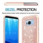 For Galaxy S8 Case 3D PET HD Screen Protector 2Pack Glitter Dual Layer Rose Gold