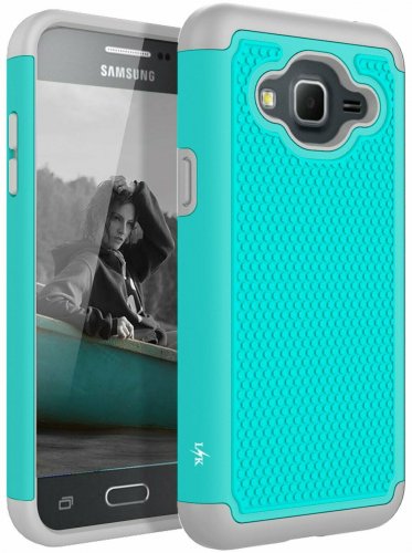 For J3 Case Prime Shock Absorption Hybrid Armor Defender Protective Teal