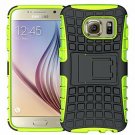 For Samsung Galaxy S6 Case Heavy Duty Dual Layer Shockproof Silicone Green