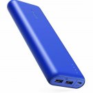 Power Bank Charger 20100 Ultra High Capacity 4.8A Output PowerIQ Technology Blue