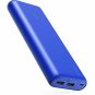 Power Bank Charger 20100 Ultra High Capacity 4.8A Output PowerIQ Technology Blue