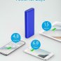 Power Bank Charger 20100 Ultra High Capacity 4.8A Output PowerIQ Technology Blue