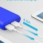 Power Bank Charger 20100 Ultra High Capacity 4.8A Output PowerIQ Technology Blue