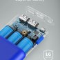 Power Bank Charger 20100 Ultra High Capacity 4.8A Output PowerIQ Technology Blue