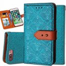 For iPhone 7/8 Plus Case Wallet Vintage Mural Folio Leather Fold 3 Card Holder