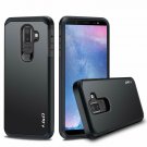 For Galaxy J8 Case Heavy Duty Dual Layer Hybrid Shock Proof Protective Black