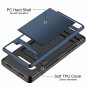 for Galaxy S10 Plus Case Wallet Card Holder ID Slot Sliding Hidden Pocket Navy