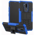 For LG G7 ThinQ Case Dual Layer Shockproof Wallet Slim Protective Cover Blue