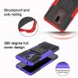 For LG G7 ThinQ Case Dual Layer Shockproof Wallet Slim Protective Cover Blue