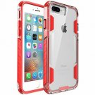 for iPhone 7/8 Plus Case Heavy Duty Crystal Solid Durable Shatterproof Red