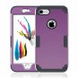 For Apple iPhone 7/8 case Ultra Durable Clear Cushion anti scratch Purple-Black
