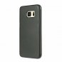 For Samsung Galaxy S7 Case  Dual Window Magnetic Closure Twill PU Leather Black