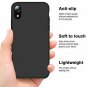 For iPhone XR Case Silicone Slim Rubber Liquid Shockproof Drop Protective Black