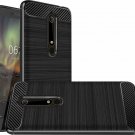 For Nokia 6.1 Case with Shockproof Soft Silicoone Slim Full Cover Black