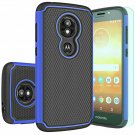 For Moto E5 Cruise Case Play HD Screen Protector Huness Durable Armor Blue