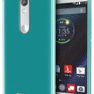 For Motorola Verizon Turbo 2 Case Premium Slim Fit Flexible TPU X Force Blue