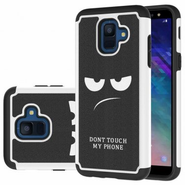 For Samsung Galaxy A6 Case Shock Absorption Dual Layer Heavy Duty Black