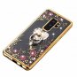 for Samsung Galaxy S9 Plus Case Mirror Glitter Diamond Crystal Ring Holder Gold