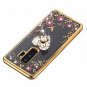 for Samsung Galaxy S9 Plus Case Mirror Glitter Diamond Crystal Ring Holder Gold