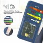 For iPhone 6/6s Wallet Case PU Leather ID&Credit Card Pockets Flip Folio Blue