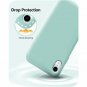 For iPhone XR Case Silicone Anti-Slip Liquid Gel Rubber Slim Microfiber Mint