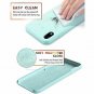 For iPhone XR Case Silicone Anti-Slip Liquid Gel Rubber Slim Microfiber Mint