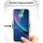 For iPhone XR Case Silicone Anti-Slip Liquid Gel Rubber Slim Microfiber Mint