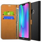 For Huawei P Smart  Case 2019 Ultra Slim Premium PU Leather Flip Wallet Black