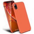 For iPhone XR Case Anti-Slip Liquid Silicone Gel Rubber Slim Microfiber Coral