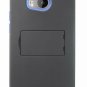 HTC One M8 Stand Case GreatShield Legacy Ultra Slim Fit Hybrid Snap Black  Blue
