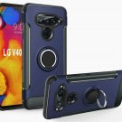 For LG V40 Thinq Case 2018 360 Degree Rotating Ring Holder with Kickstand Blue